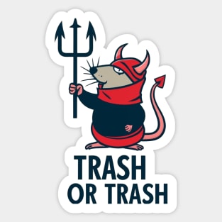 trash or trash Sticker